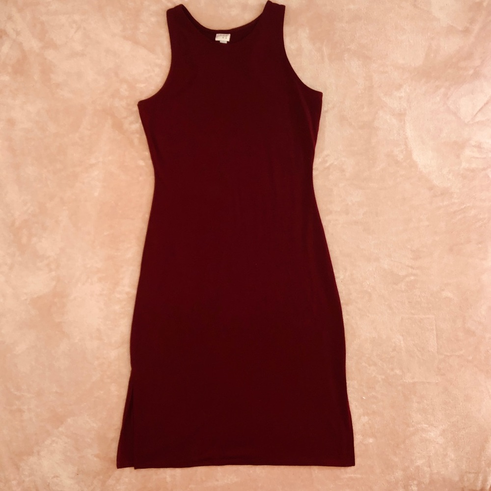 Midi Burgundy Dress